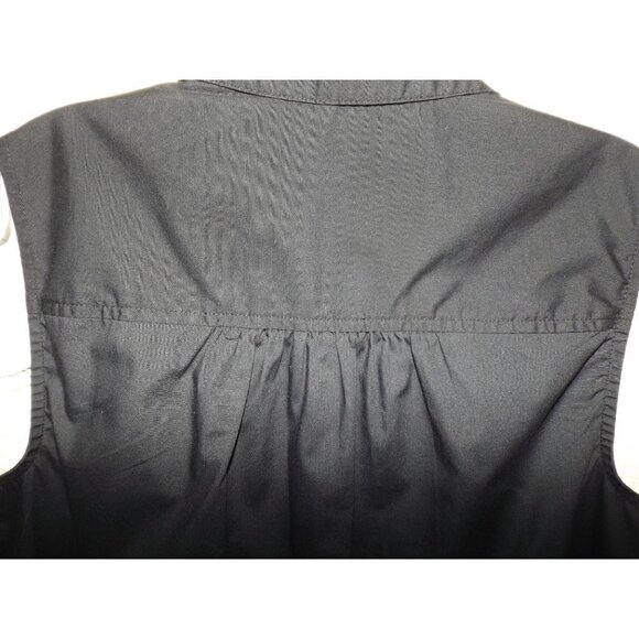 Roaman's 14W black sleeveless button front blouse - Picture 5 of 5
